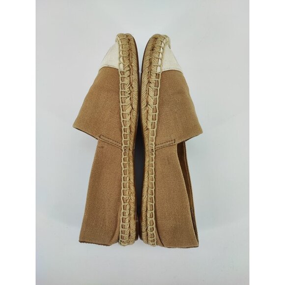 Tory Burch Women's Dulce de Leche Beige Canvas Espadrille Flats Size 8M US - Picture 6 of 9